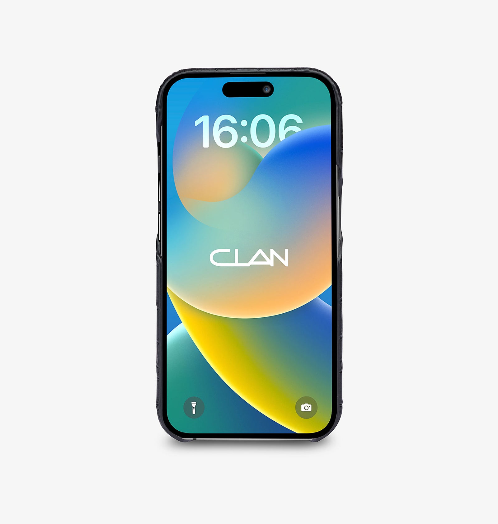 iPhone 14 Pro — Vitello stampato coccodrillo — Nero — Visualizza immagine 4