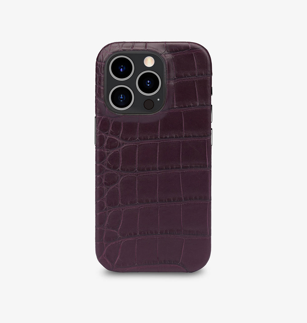 iPhone 13 Pro — Alligatorleder — Violett