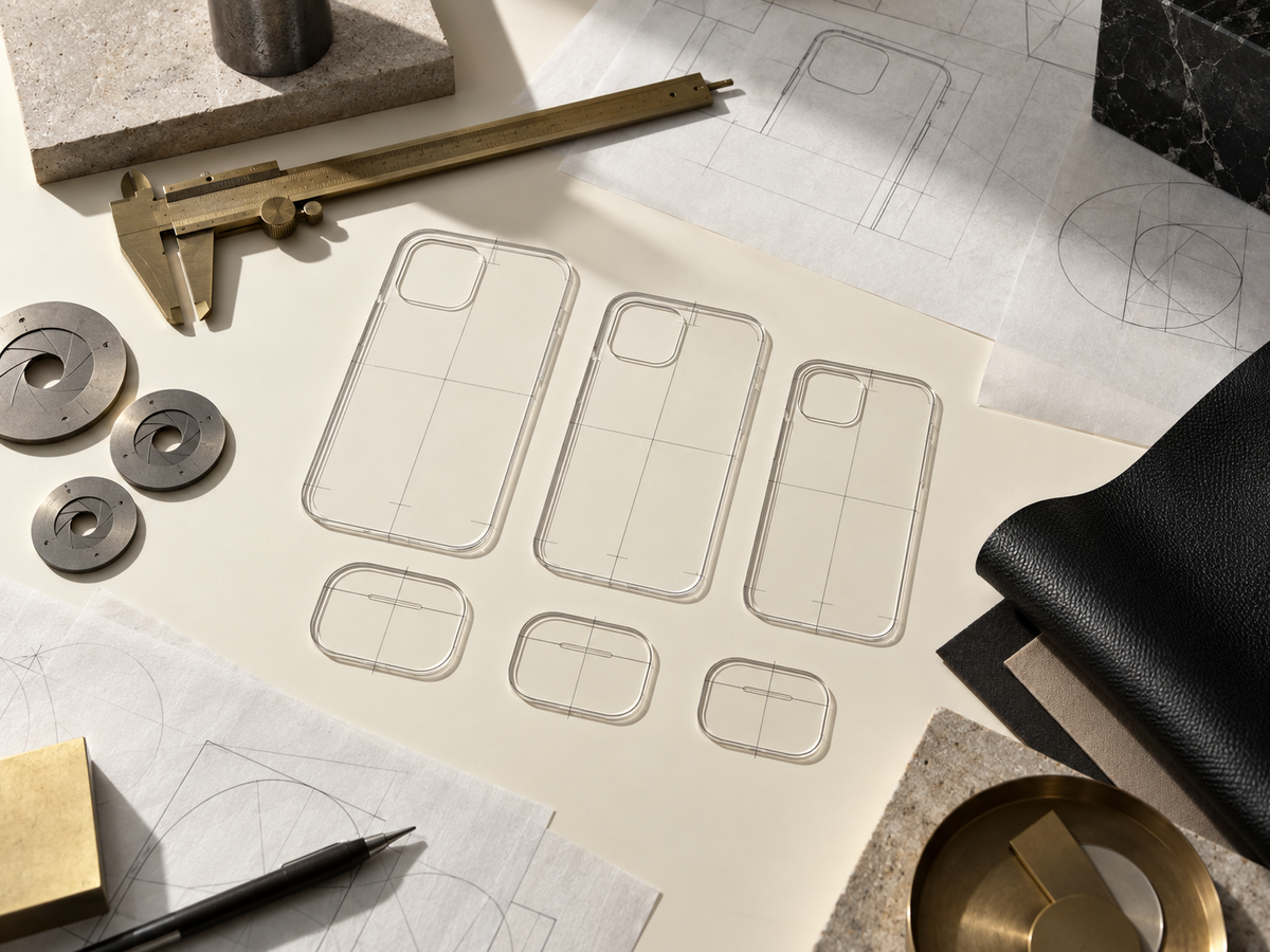 Caliper, technical templates and leather for checking device compatibility