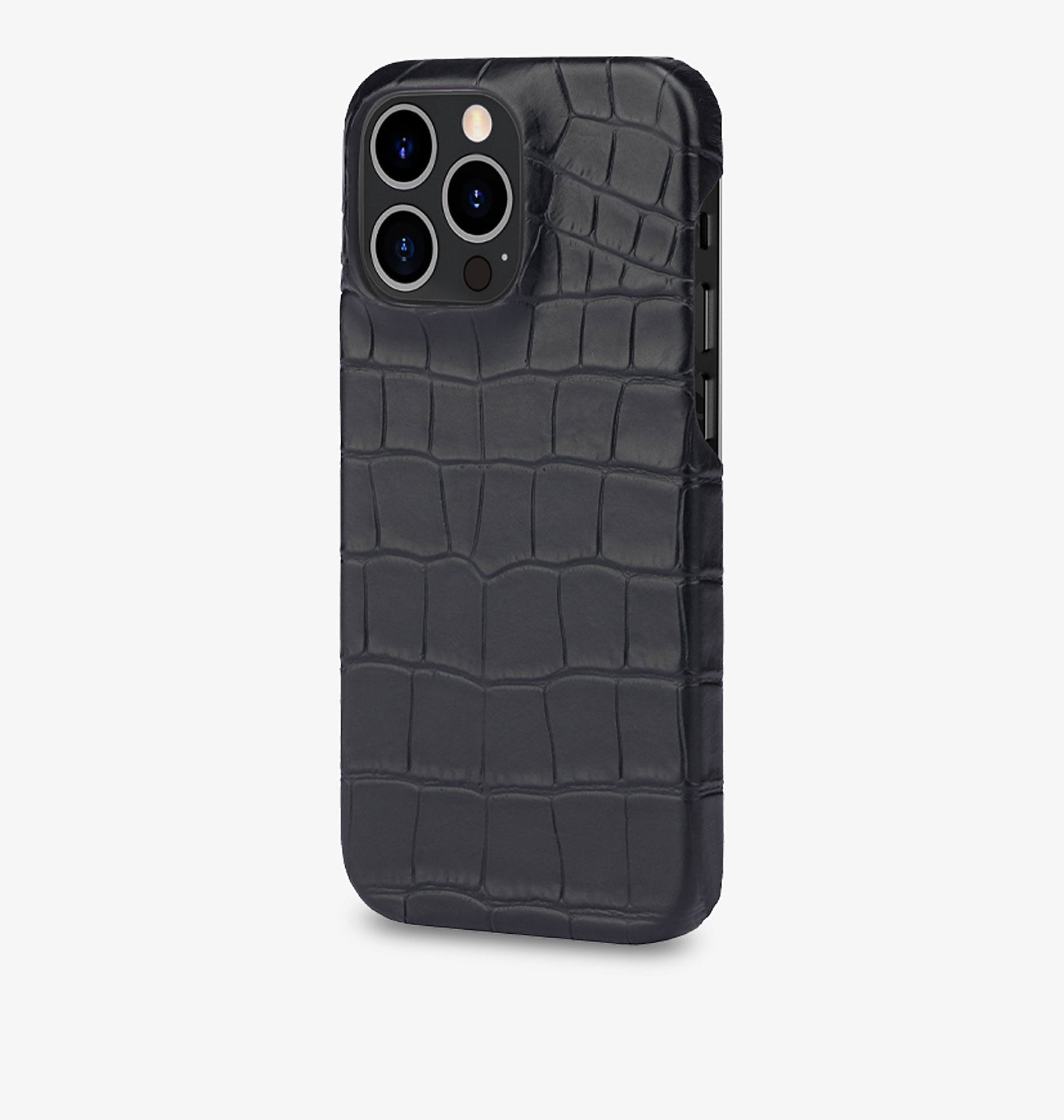 iPhone 15 Pro Max — Crocodile-embossed calfskin — Black — View image 2