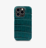 iPhone 15 Pro — Coccodrillo — Verde petrolio scuro — Visualizza immagine 1