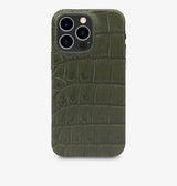 iPhone 15 Pro Max — Crocodile — Vert militaire — Voir l’image 1