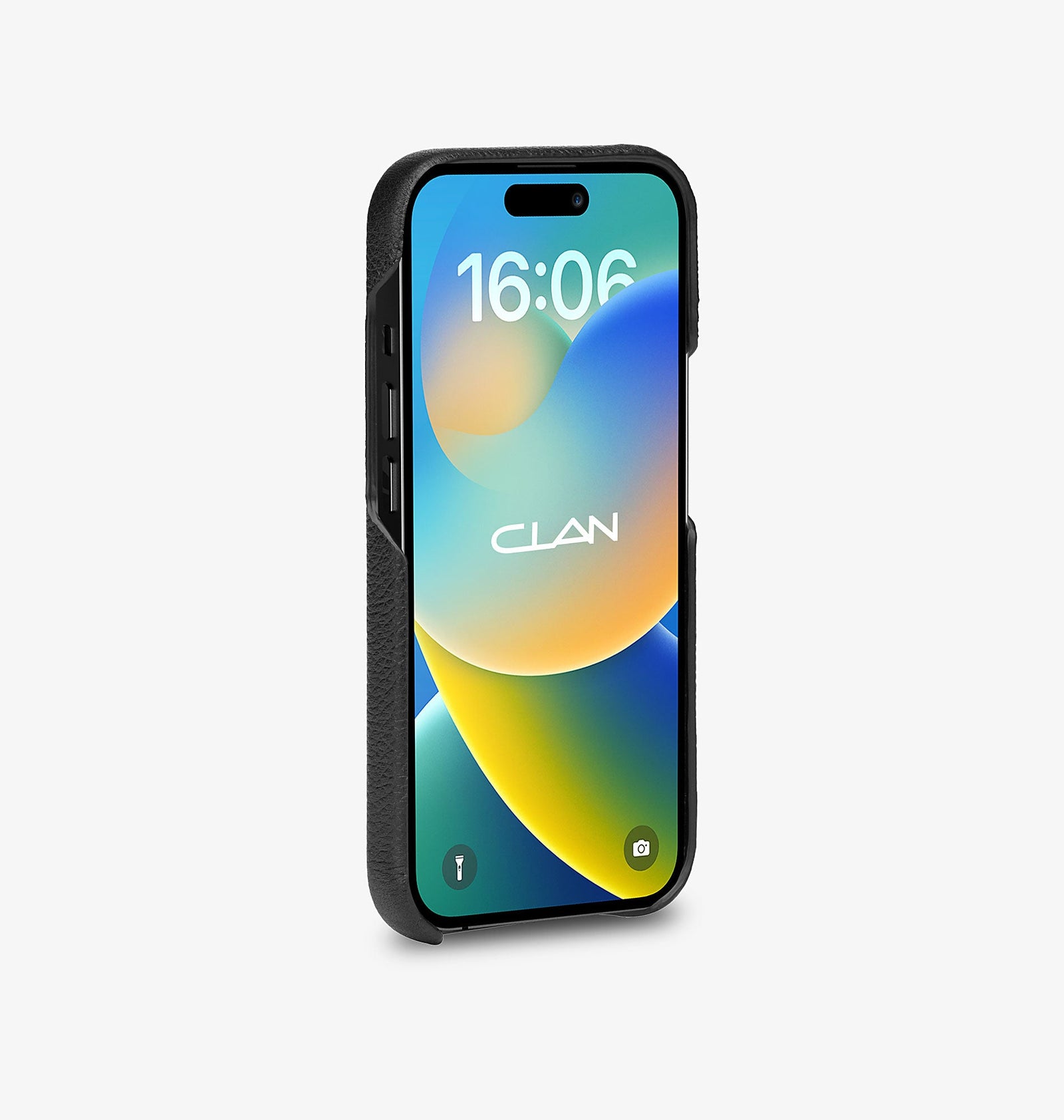 iPhone 15 Pro — Calfskin — Black — View image 3