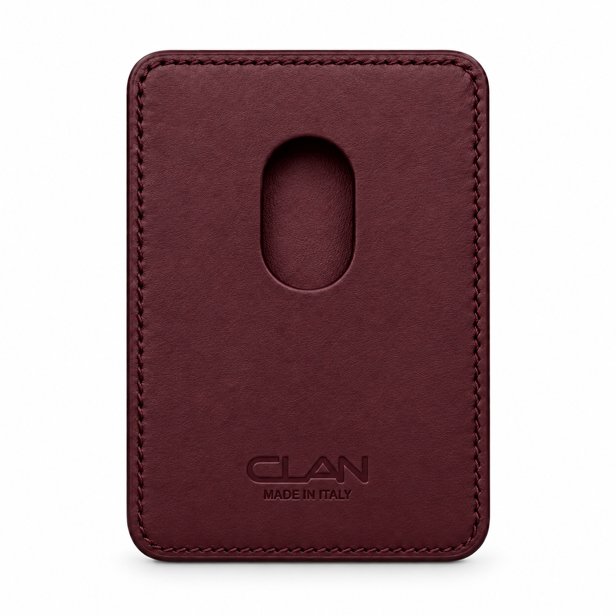 MagSafe Card Holder — Double Pocket — Alligator — Burgundy