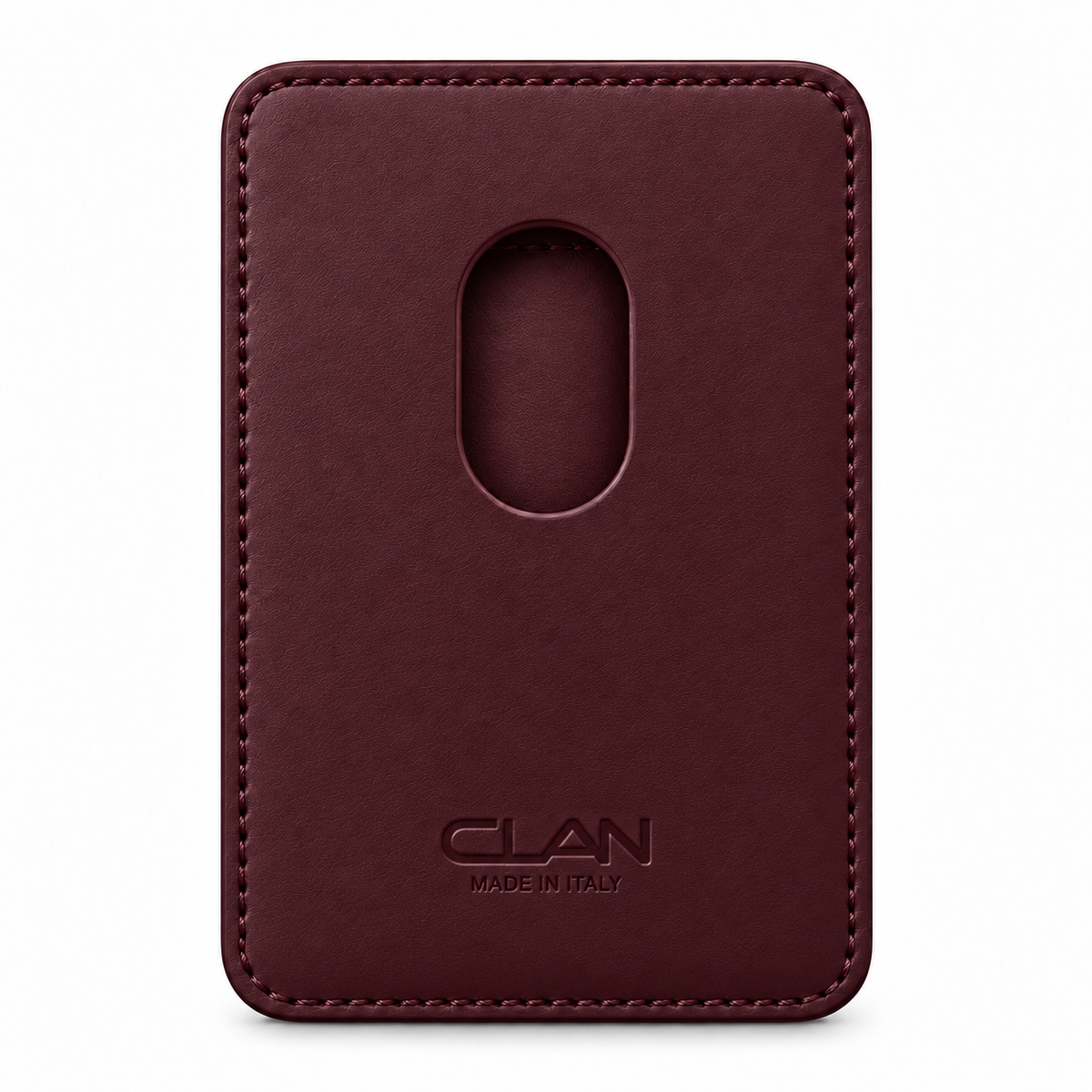 MagSafe Card Holder — Single Pocket — Alligator — Burgundy