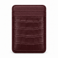 MagSafe Card Holder — Double Pocket — Alligator — Burgundy