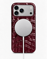 iPhone 18 Pro — iPhone 18 Pro— Crocodile-embossed calfskin — Burgundy — View image 5