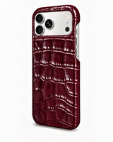 iPhone 18 Pro Max — iPhone 18 Pro Max— Crocodile-embossed calfskin — Burgundy — View image 2