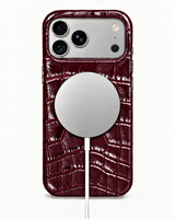 iPhone 18 Pro Max — iPhone 18 Pro Max— Crocodile-embossed calfskin — Burgundy — View image 5