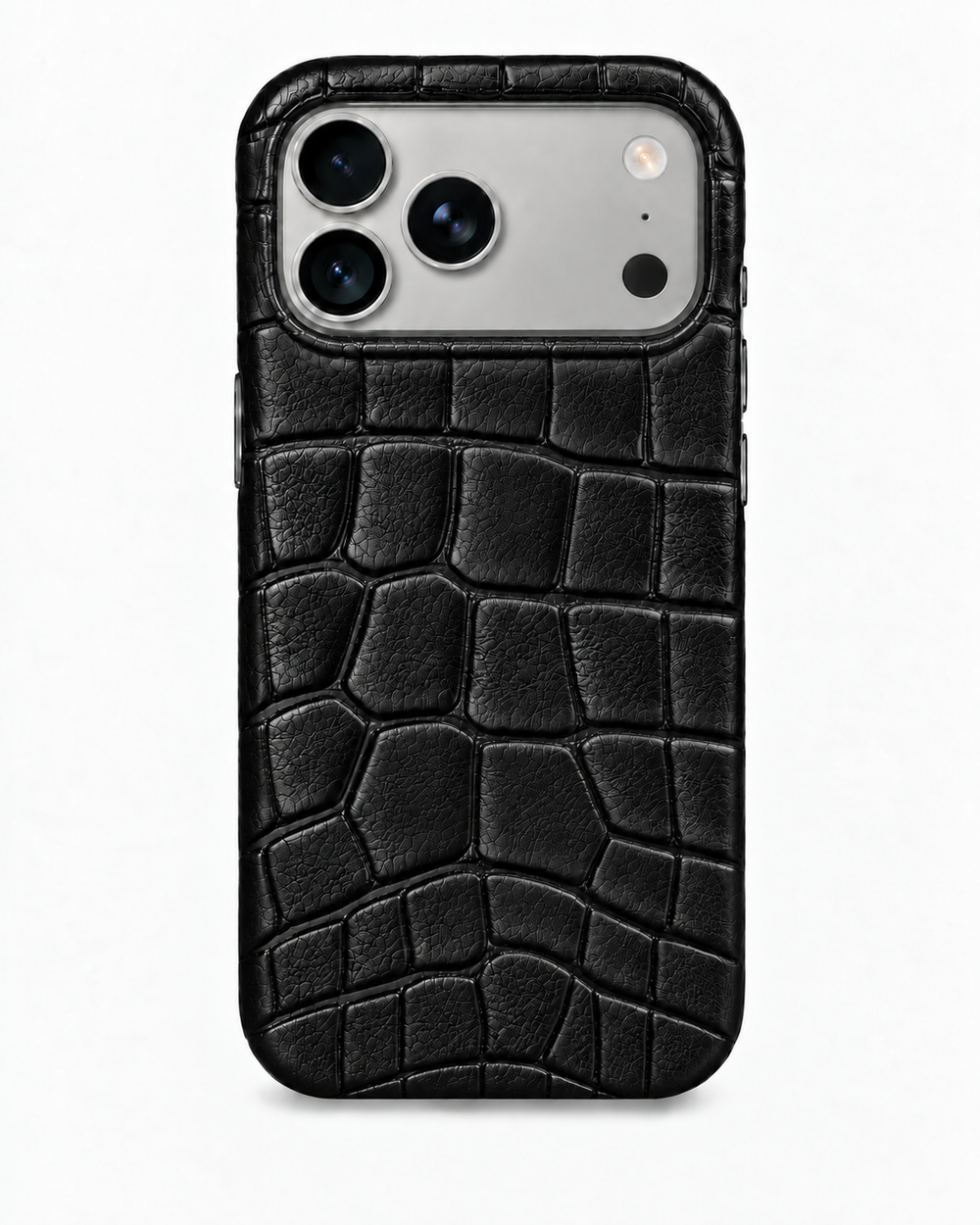 iPhone 18 Pro — Crocodile-Embossed Calfskin — Black