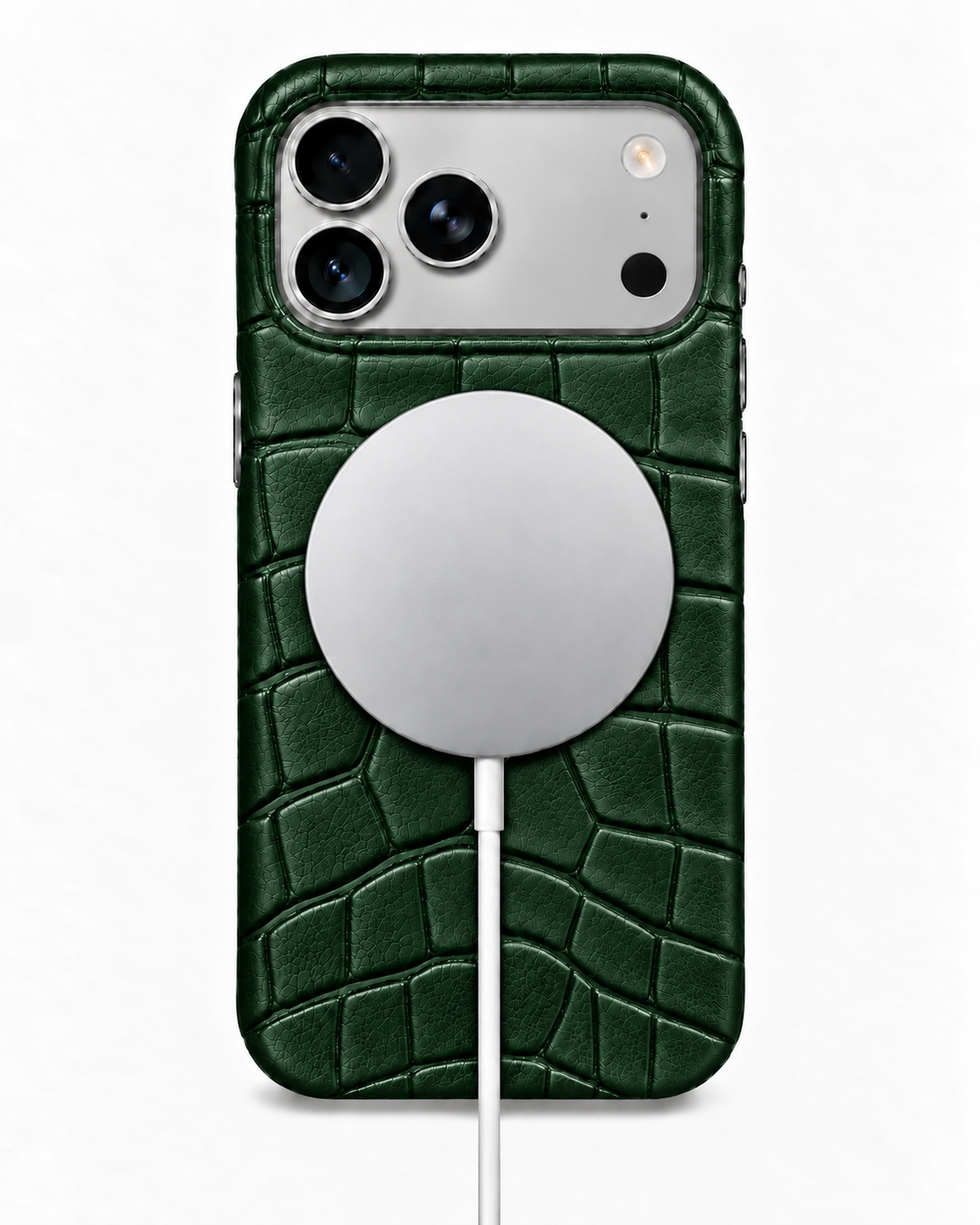 iPhone 18 Pro — Crocodile-embossed calfskin — Dark Green — View image 5