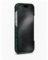 iPhone 18 Pro — Crocodile-embossed calfskin — Dark Green — View image 3