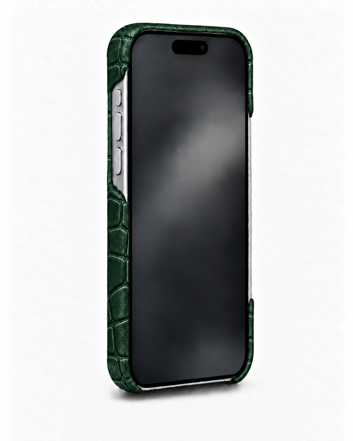 iPhone 17 Pro — Crocodile-embossed calfskin — Dark Green — View image 3