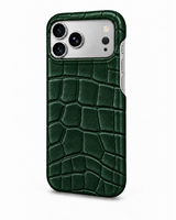 iPhone 18 Pro — Crocodile-embossed calfskin — Dark Green — View image 2