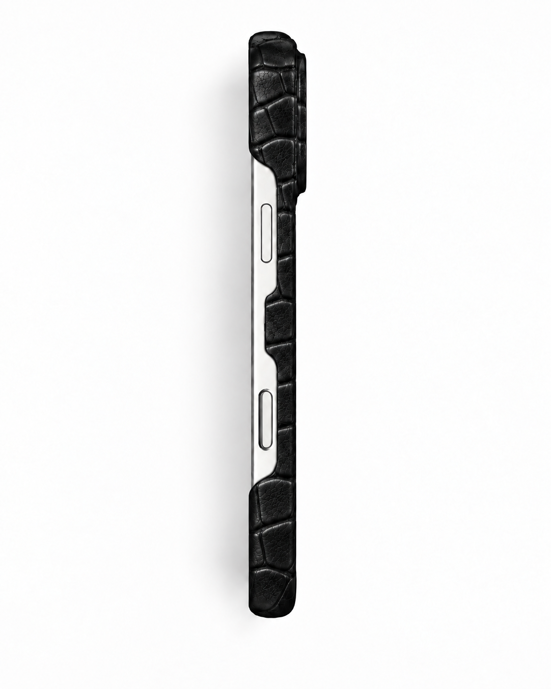 iPhone 18 Pro — Crocodile-embossed calfskin — Glossy Black — View image 4