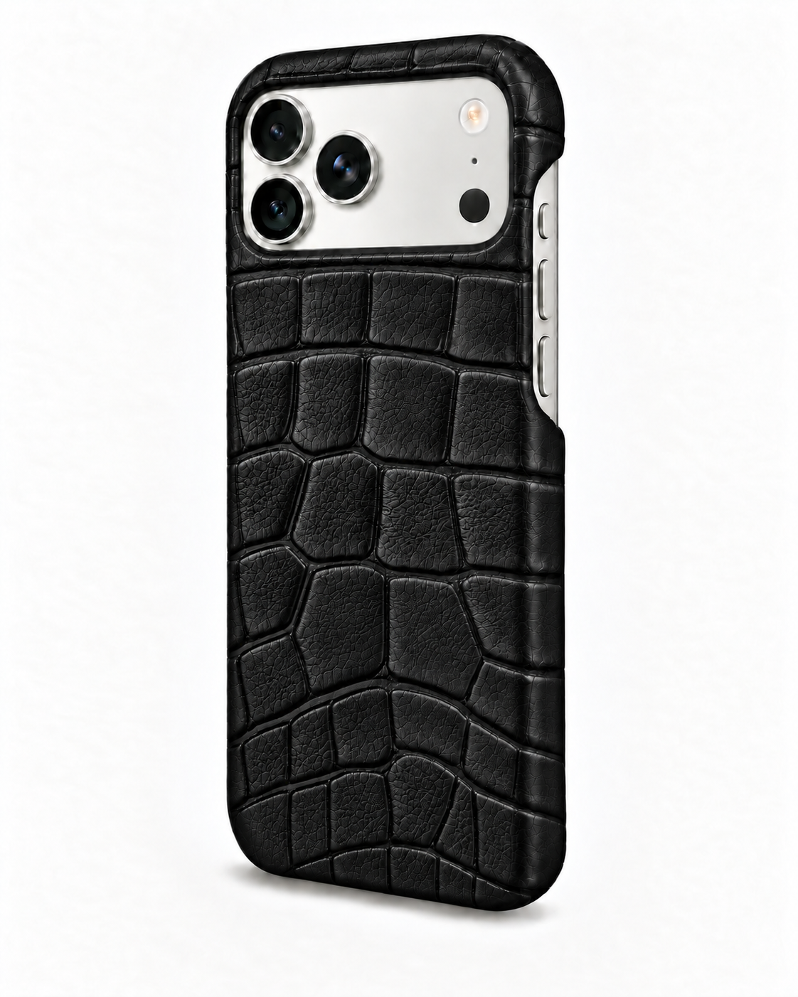 iPhone 17 Pro Max — iPhone 17 Pro Max— Veau embossé crocodile — Noir — Voir l’image 2