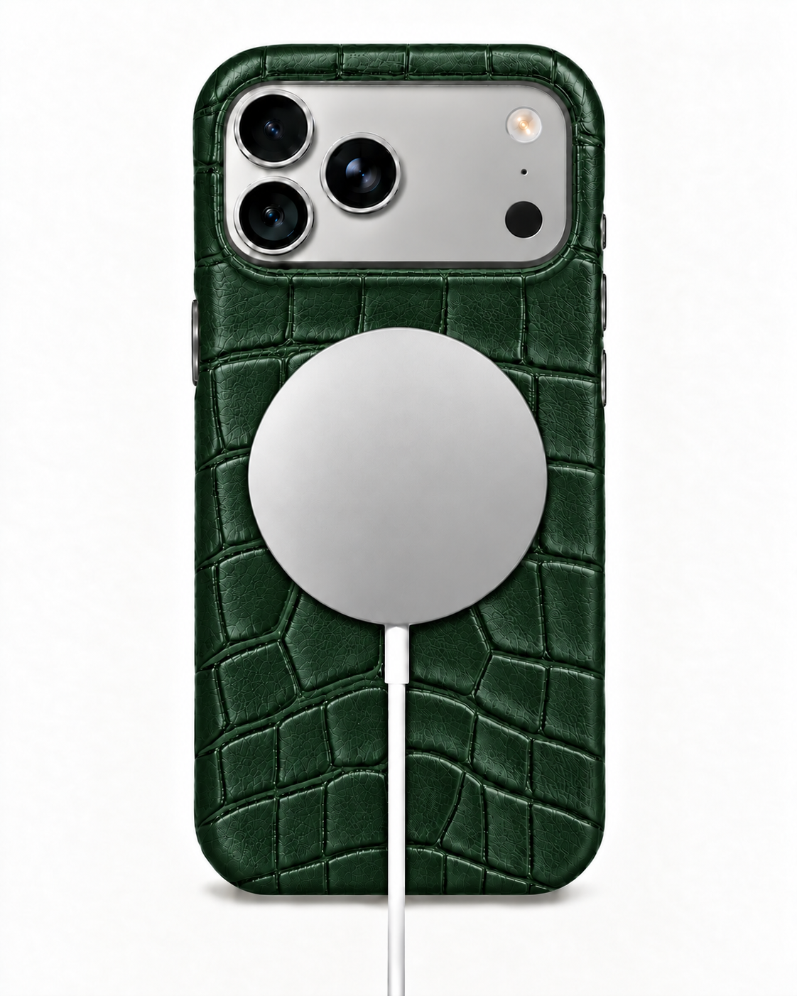 iPhone 17 Pro Max — iPhone 17 Pro Max— Veau embossé crocodile — Vert foncé — Voir l’image 5