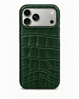 iPhone 18 Pro Max — Crocodile-embossed calfskin — Dark Green — View image 1