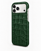 iPhone 18 Pro Max — Crocodile-embossed calfskin — Dark Green — View image 2