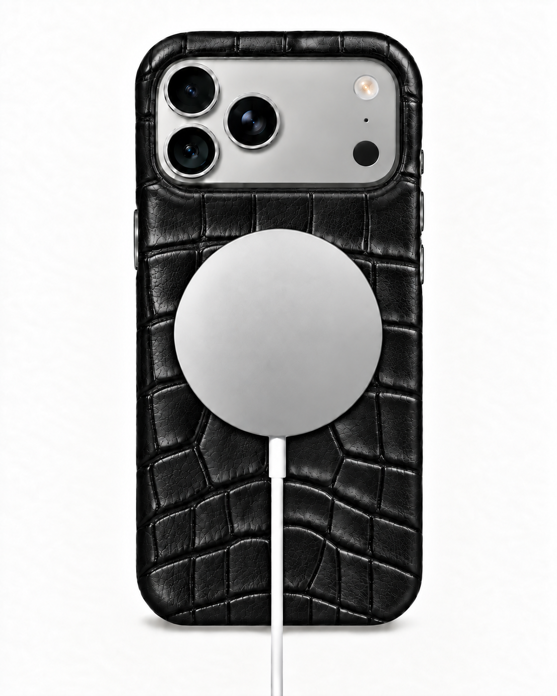 iPhone 17 Pro Max — iPhone 17 Pro Max— Crocodile-embossed calfskin — Glossy Black — View image 5