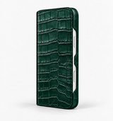 iPhone 18 Pro — Vitello stampa alligatore — Verde scuro — Visualizza immagine 4