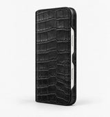 iPhone 17 Pro — Vitello stampa alligatore — Nero — Visualizza immagine 4
