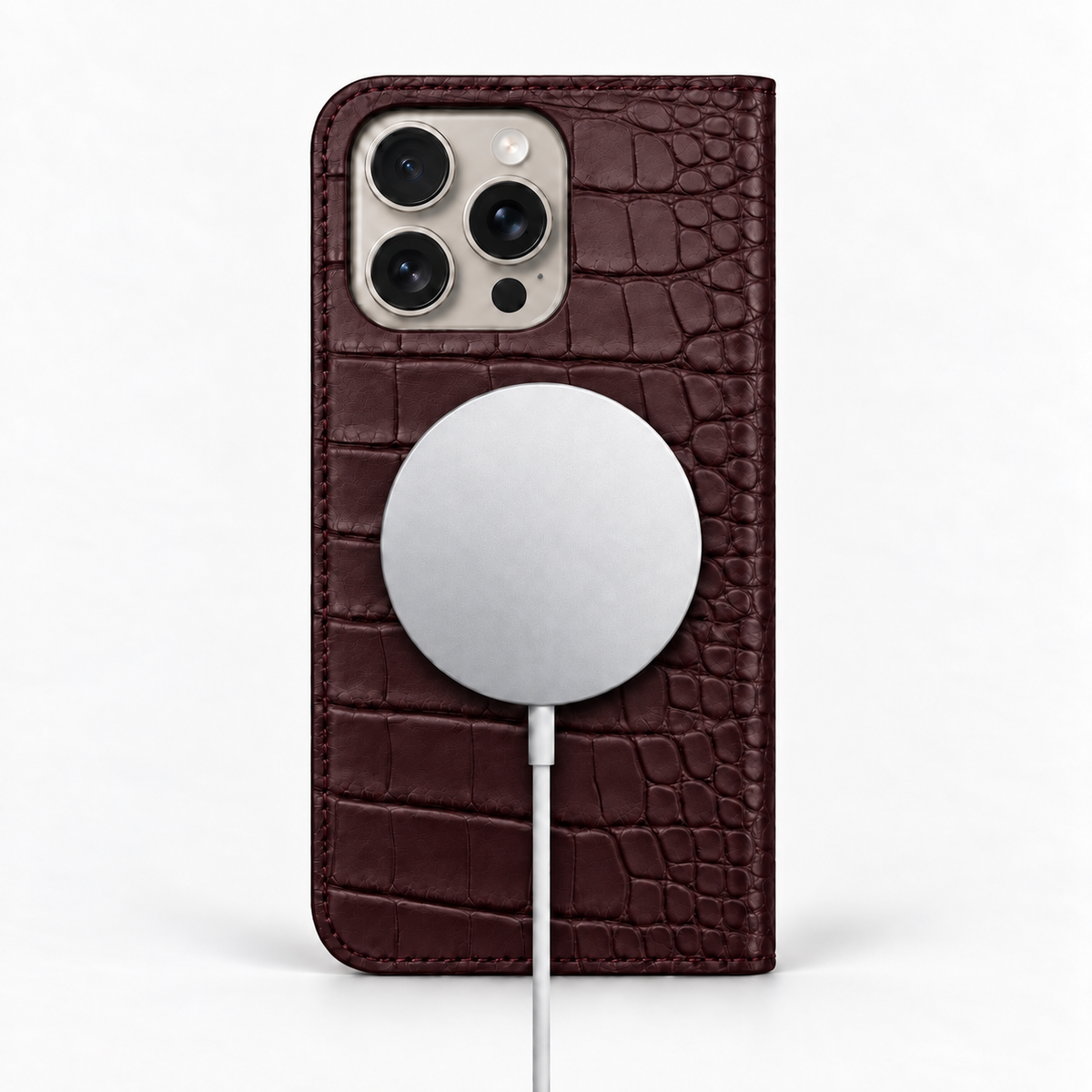 iPhone 16 Pro — Alligatore — Burgundy — Visualizza immagine 5