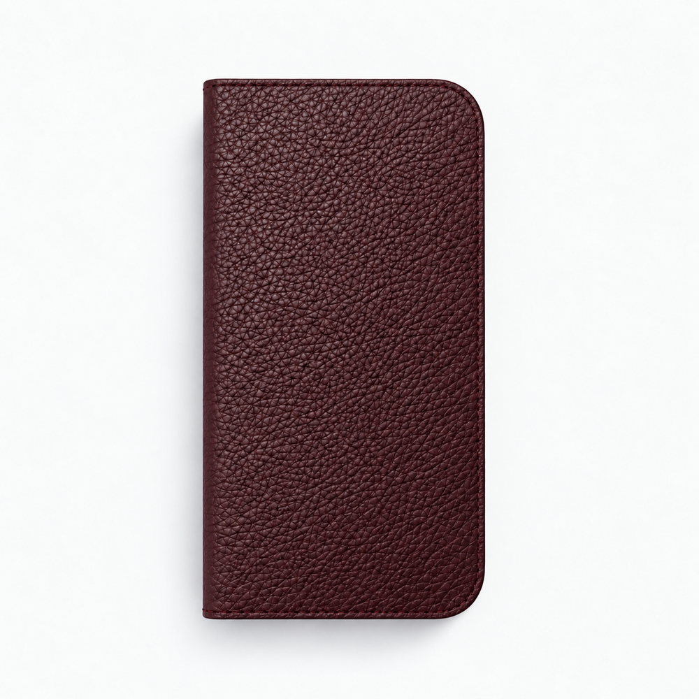 iPhone 16 Pro Max — Folio Grained calfskin — Burgundy