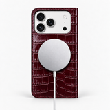 iPhone 18 Pro — Vitello stampa alligatore — Burgundy — Visualizza immagine 5
