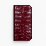 iPhone 18 Pro Max — Vitello stampa alligatore — Burgundy — Visualizza immagine 1
