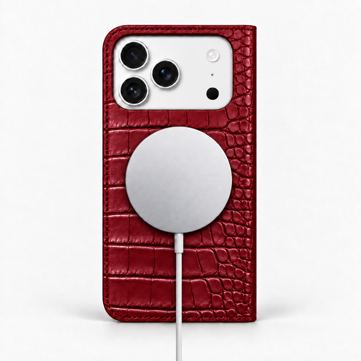 iPhone 17 Pro — Alligatore — Rosso ciliegia — Visualizza immagine 5