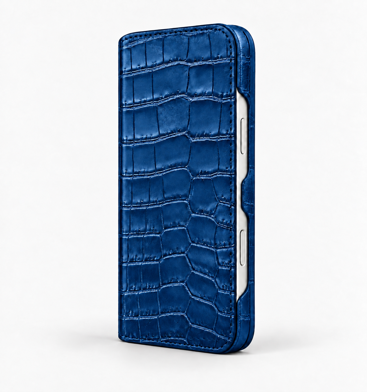 iPhone 16 Pro — Vitello stampa alligatore — Blu — Visualizza immagine 4