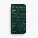 iPhone 18 Pro — Vitello stampa alligatore — Verde scuro — Visualizza immagine 1