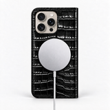 iPhone 16 Pro — Vitello stampa alligatore — Nero lucido — Visualizza immagine 5
