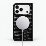 iPhone 17 Pro — Vitello stampa alligatore — Nero lucido — Visualizza immagine 5