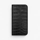 iPhone 17 Pro — Vitello stampa alligatore — Nero — Visualizza immagine 1