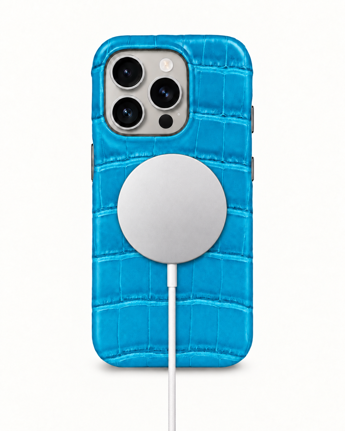 iPhone 16 Pro — Crocodile — Aqua Blue — View image 5