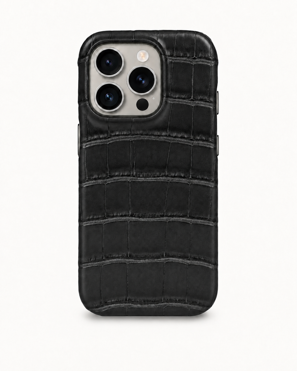 iPhone 16 Pro — Alligatorleder — Schwarz