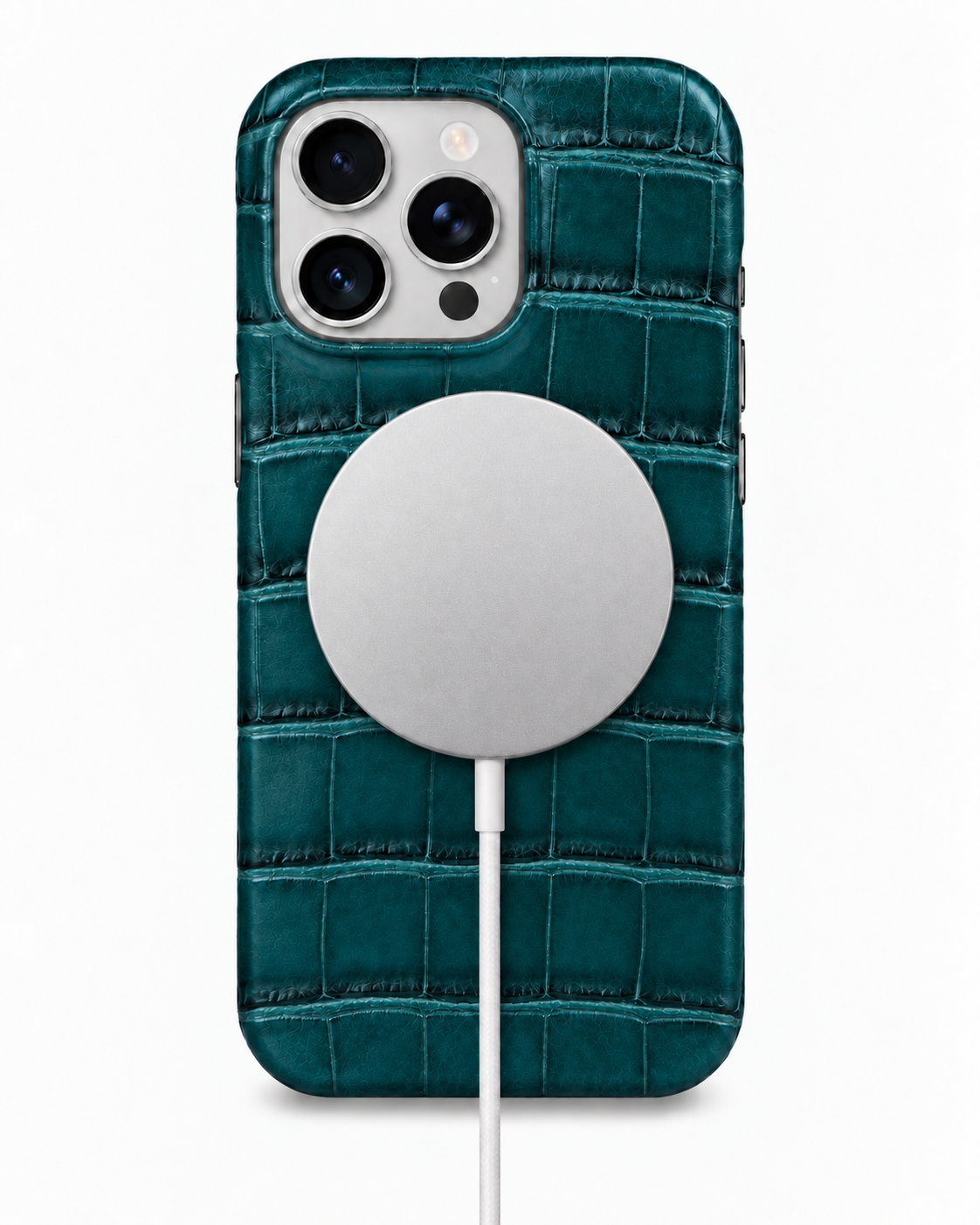 iPhone 16 Pro — Crocodile — Vert pétrole foncé — Voir l’image 5