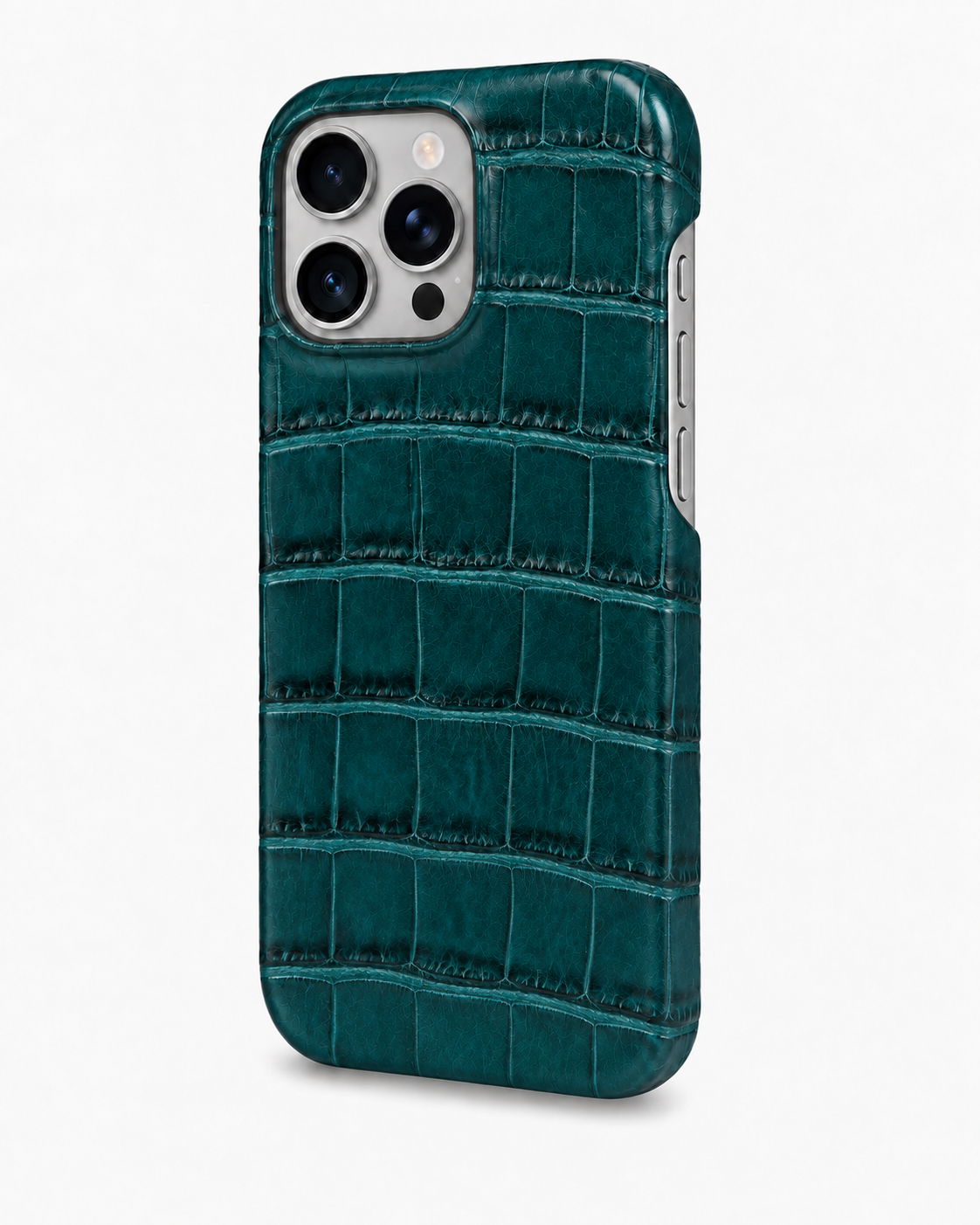 iPhone 16 Pro — Crocodile — Vert pétrole foncé — Voir l’image 2