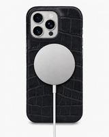 iPhone 16 Pro — Crocodile-embossed calfskin — Black — View image 5