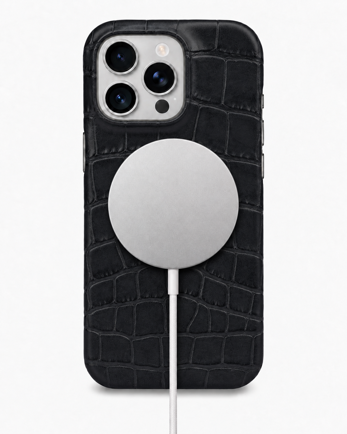 iPhone 16 Pro — Crocodile-embossed calfskin — Black — View image 5