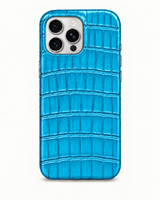 iPhone 16 Pro Max — Crocodile — Aqua Blue — View image 1