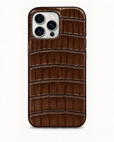 iPhone 16 Pro Max — Crocodile — Chocolat — Voir l’image 1