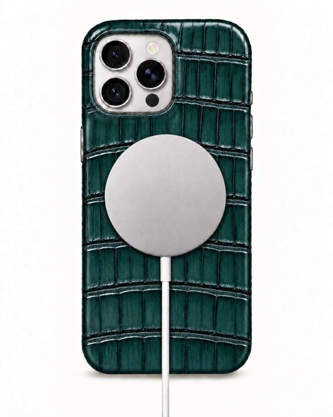 iPhone 16 Pro Max — Crocodile — Vert pétrole foncé — Voir l’image 5