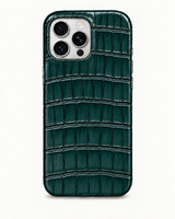 iPhone 16 Pro Max — Crocodile — Vert pétrole foncé — Voir l’image 1