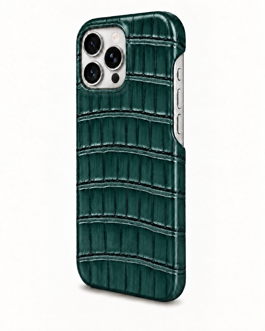 iPhone 16 Pro Max — Crocodile — Vert pétrole foncé — Voir l’image 2