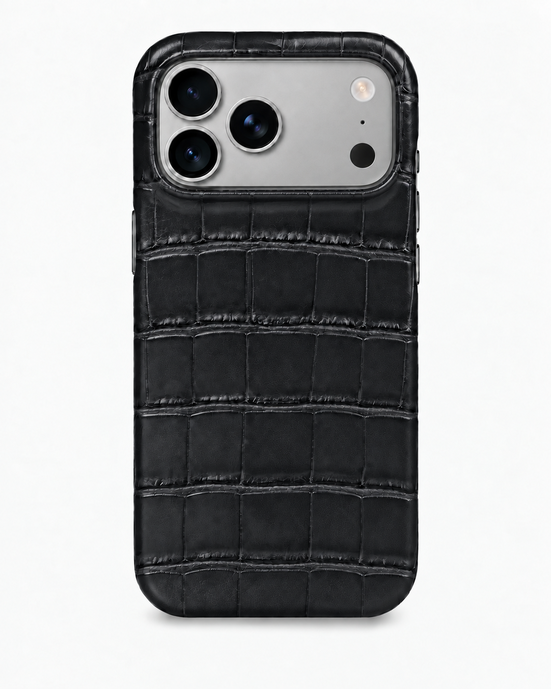 iPhone 17 Pro — Crocodile-embossed calfskin — Black — View image 1