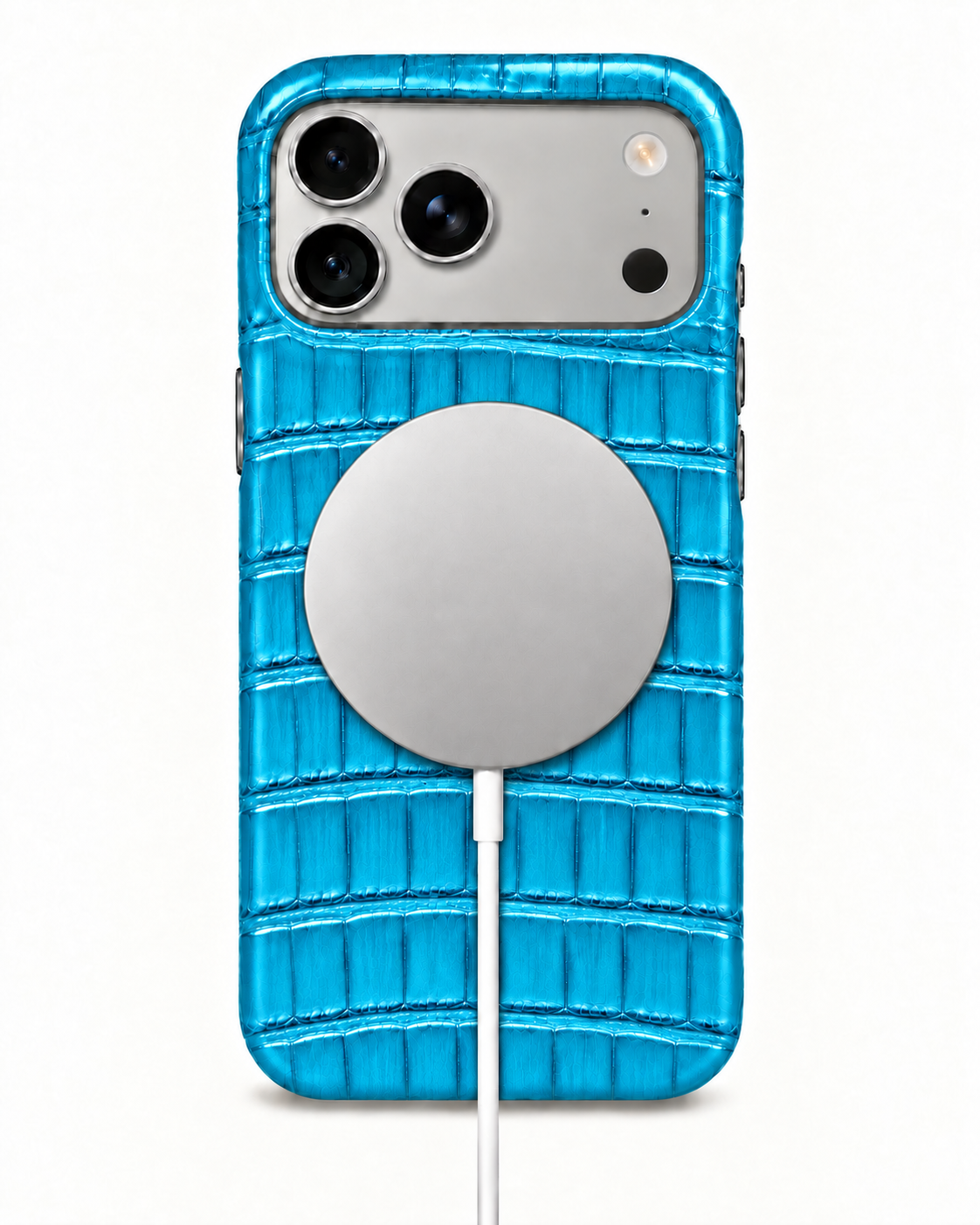 iPhone 17 Pro Max — Crocodile — Aqua Blue — View image 5