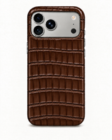 iPhone 17 Pro Max — Crocodile — Chocolat — Voir l’image 1
